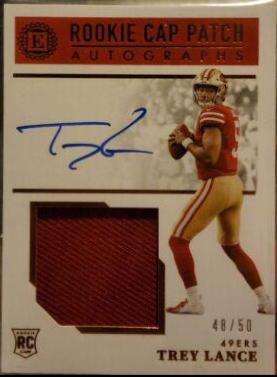 Trey Lance [Cap Patch Autograph] #124