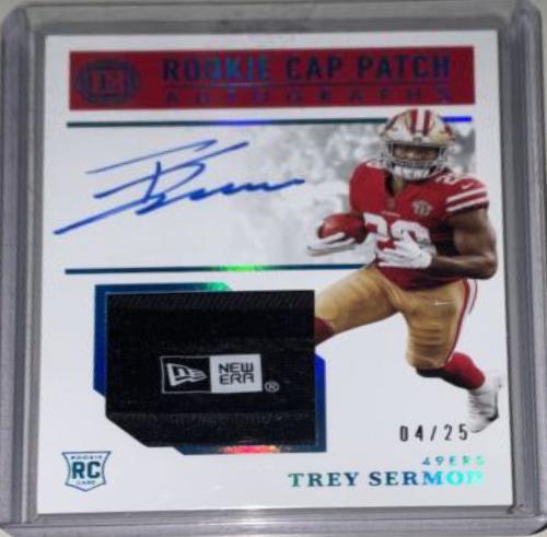 Trey Sermon [Cap Patch Autograph Sapphire] #149