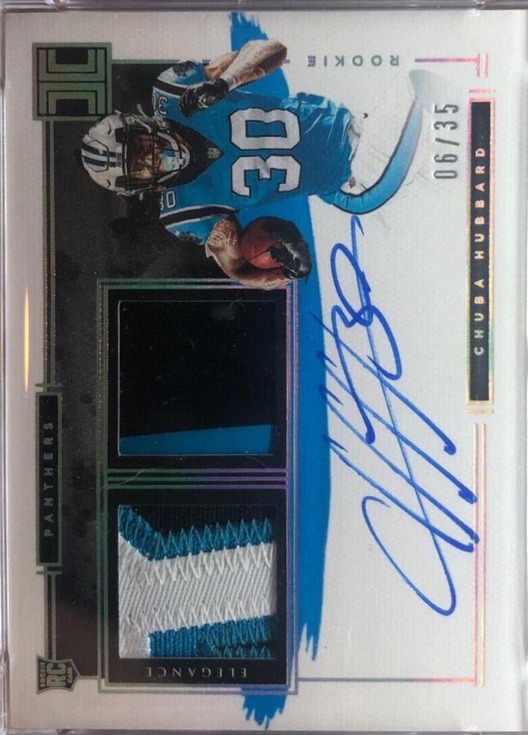 Chuba Hubbard [Helmet, Patch Autograph Nameplate] #137