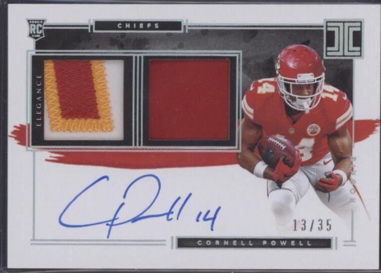 Cornell Powell [Helmet, Patch Autograph Football] #139