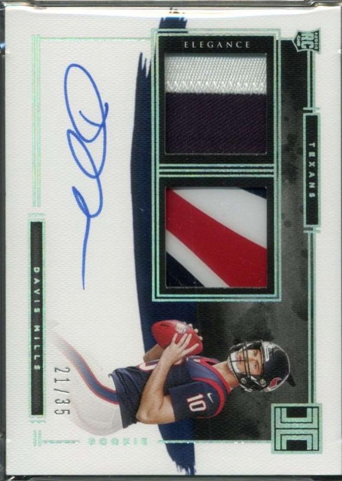 Davis Mills [Helmet, Patch Autograph Nameplate] #123