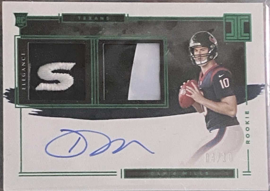 Davis Mills [Helmet, Patch Autograph Team Logo] #123