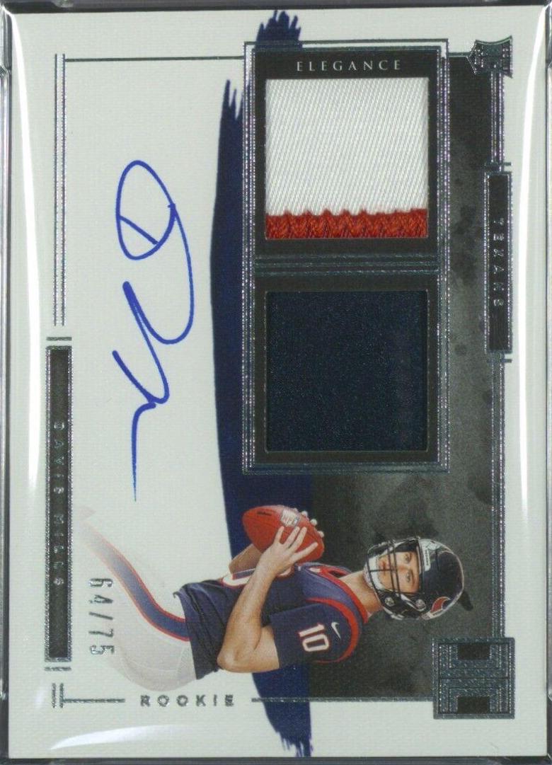 Davis Mills [Helmet, Patch Autograph] #123
