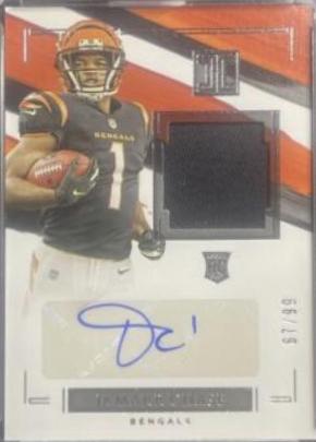 Ja'Marr Chase [Helmet, Patch Autograph Football] #112