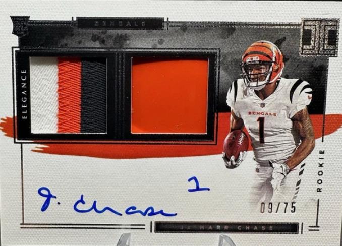 Ja'Marr Chase [Helmet, Patch Autograph] #112