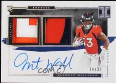 Javonte Williams [Helmet, Patch Autograph Nameplate] #125