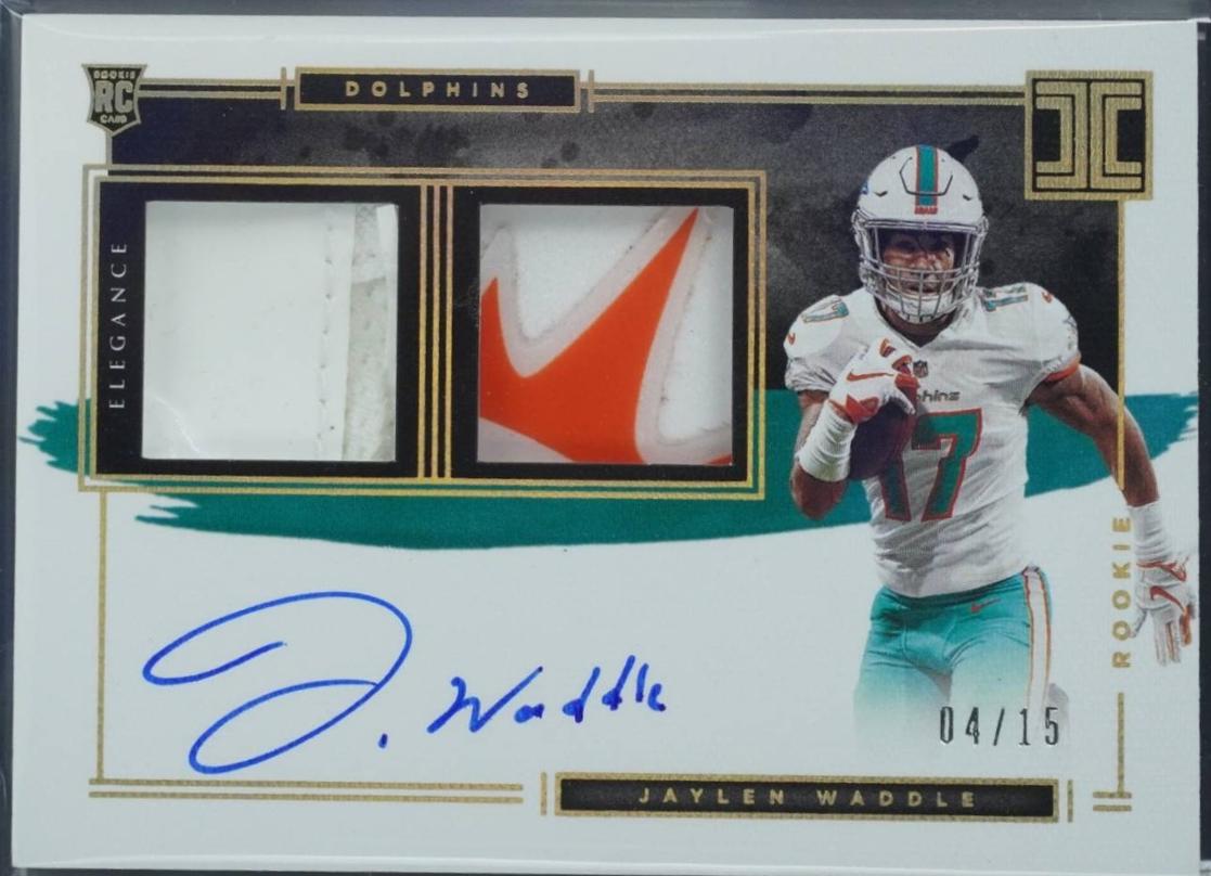 Jaylen Waddle [Helmet, Patch Autograph Glove] #113