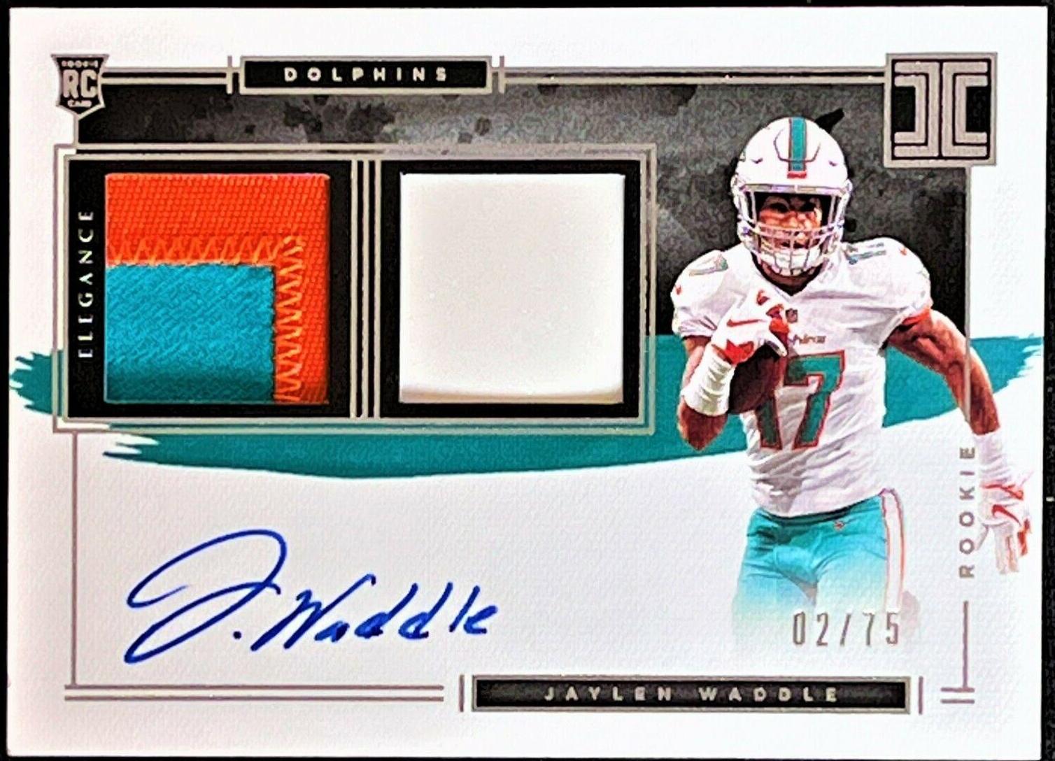 Jaylen Waddle [Helmet, Patch Autograph] #113