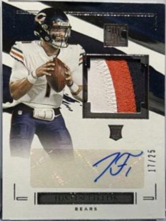 Justin Fields [Helmet, Patch Autograph Football] #103