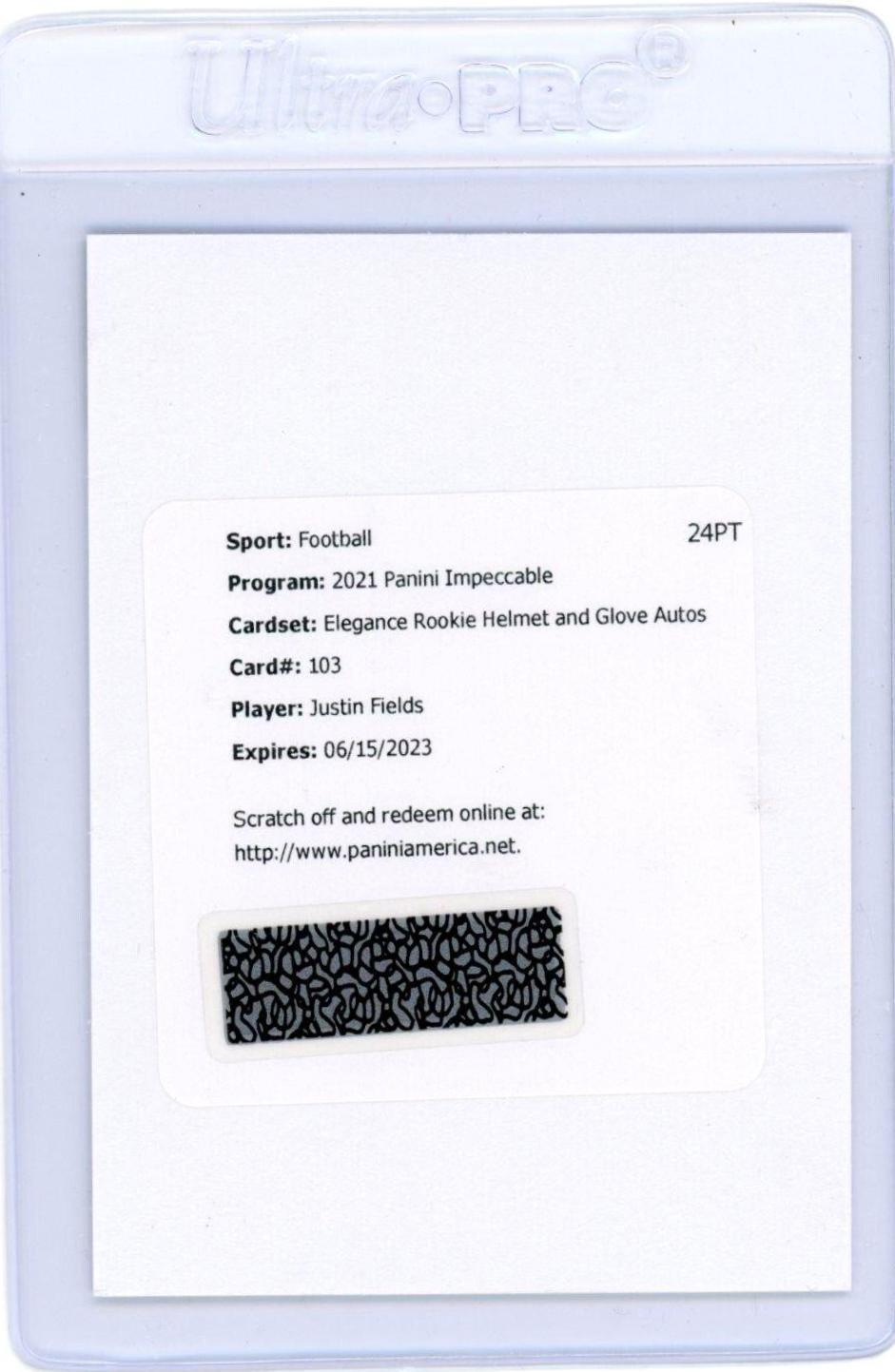 Justin Fields [Helmet, Patch Autograph Glove] #103