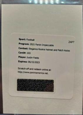 Justin Fields [Helmet, Patch Autograph] #103