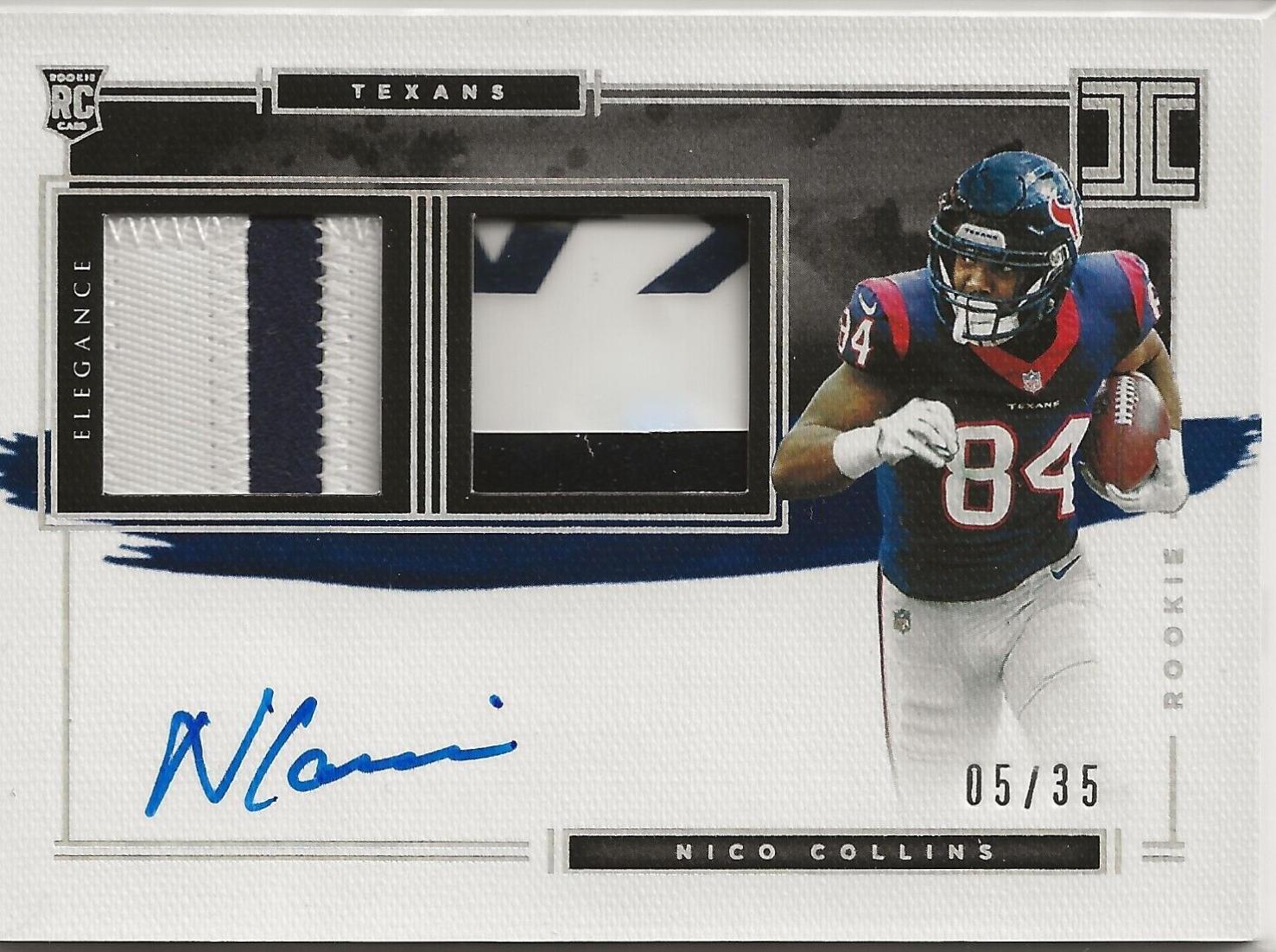 Nico Collins [Helmet, Patch Autograph Nameplate] #130