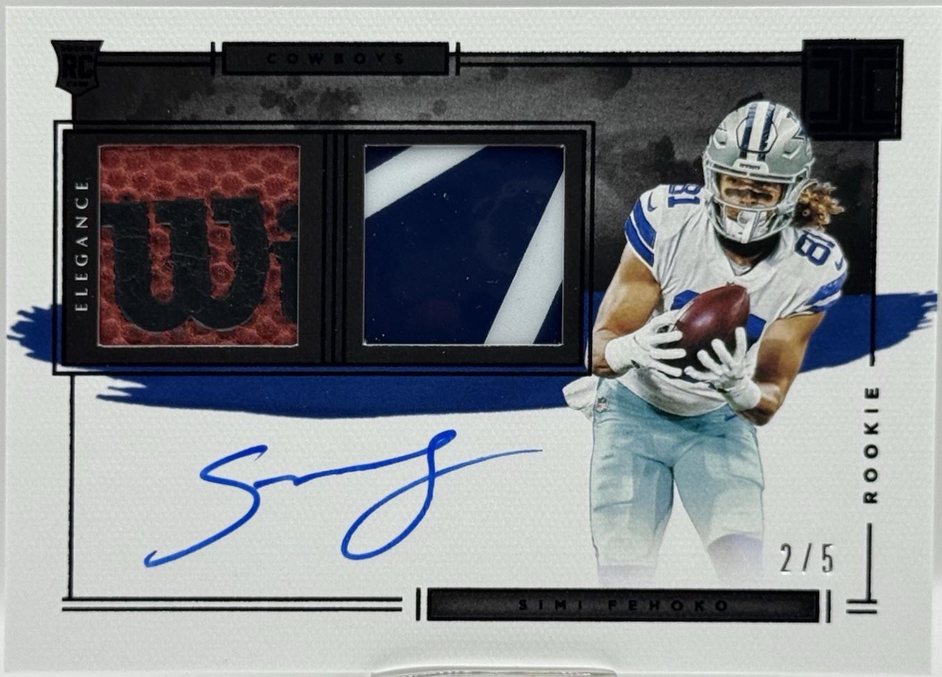 Simi Fehoko [Helmet, Patch Autograph Football] #140