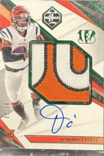 Ja'Marr Chase [Patch Autograph Emerald Spotlight] #149