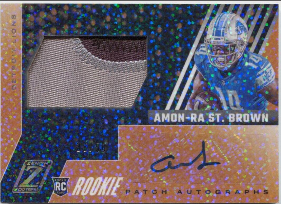 Amon Ra St. Brown [Patch Autograph Sparkle] #111