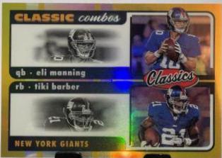 Eli Manning, Tiki Barber [Gold] #CC-9
