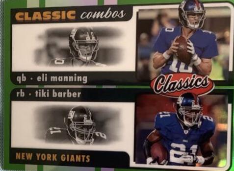 Eli Manning, Tiki Barber [Green] #CC-9