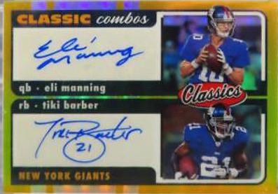Eli Manning, Tiki Barber [Signature Gold] #CC-9