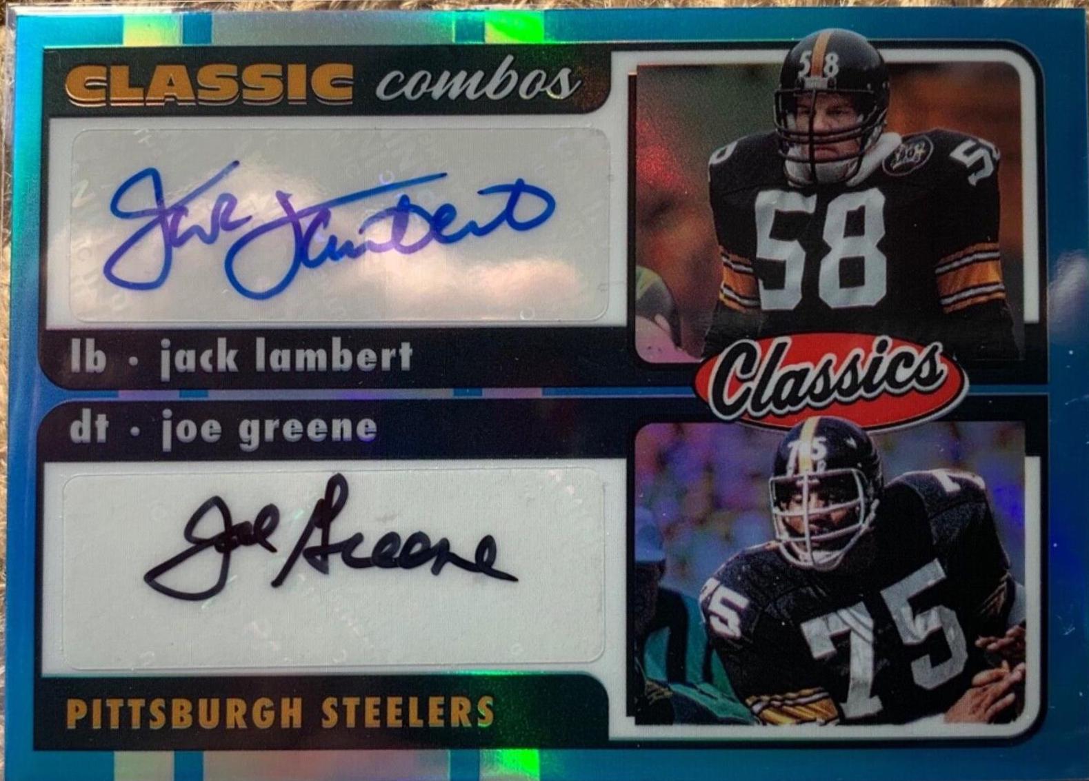 Jack Lambert, Joe Greene [Signature Blue] #CC-4