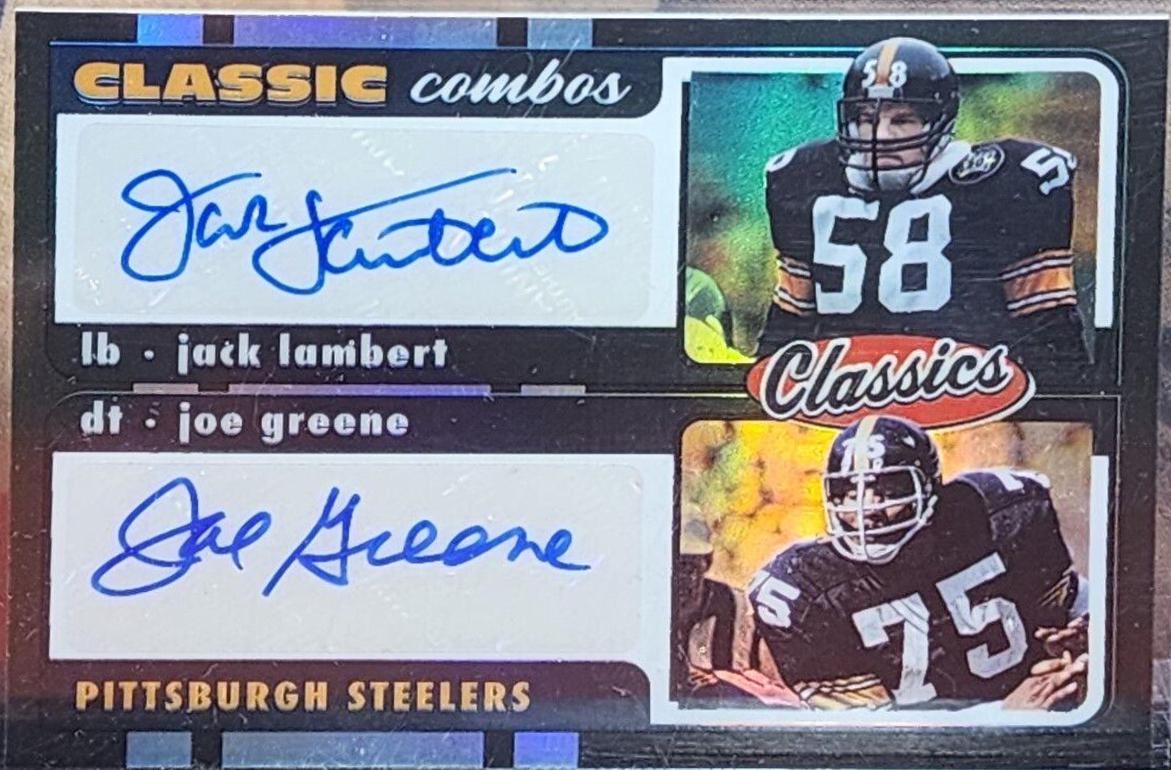 Jack Lambert, Joe Greene [Signature] #CC-4