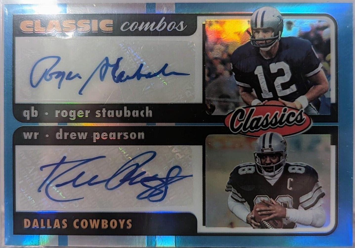 Roger Staubach, Drew Pearson [Signature Blue] #CC-6