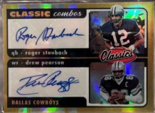 Roger Staubach, Drew Pearson [Signature Gold] #CC-6