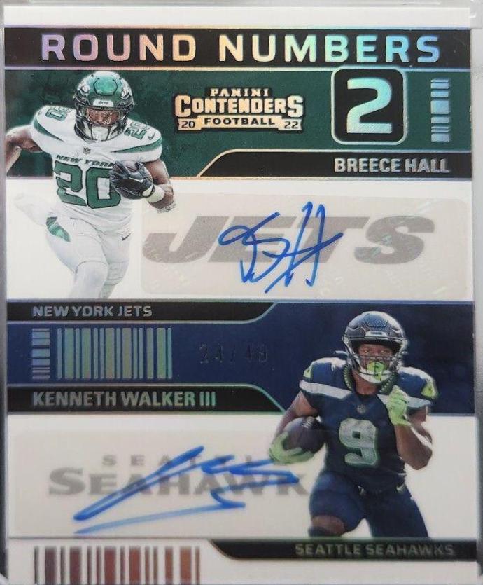 Breece Hall, Kenneth Walker III [Autograph] #RN-HW