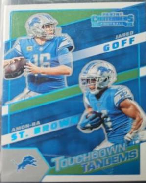 Amon Ra St. Brown, Jared Goff [Platinum] #TDT-DET