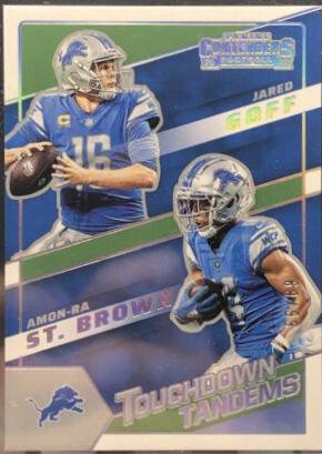 Amon Ra St. Brown, Jared Goff [Silver] #TDT-DET