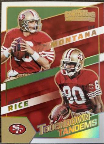 Jerry Rice, Joe Montana [Gold] #TDT-SF9