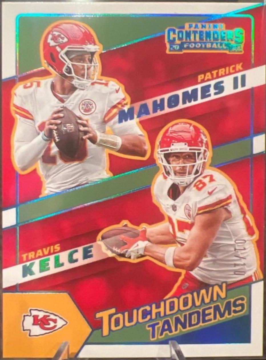 Patrick Mahomes II, Travis Kelce [Platinum] #TDT-KC