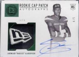 Ahmad 'Sauce' Gardner [Cap Patch Autograph Emerald] #148