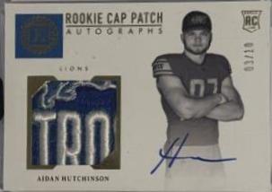 Aidan Hutchinson [Cap Patch Autograph Gold] #131