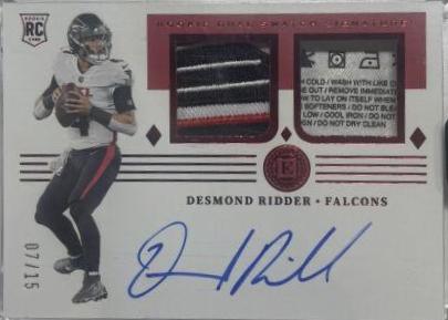 Desmond Ridder [Cap Patch Autograph Ruby] #124