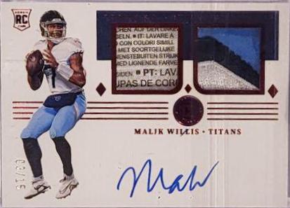Malik Willis [Cap Patch Autograph Ruby] #122