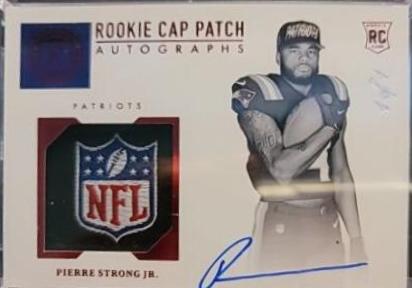Pierre Strong Jr. [Cap Patch Autograph Diamond] #161