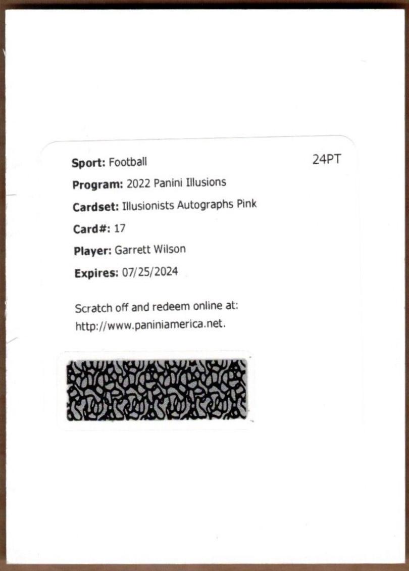 Garrett Wilson [Autograph Pink] #I-17