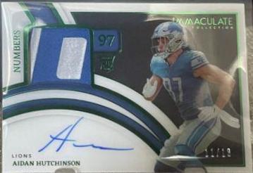 Aidan Hutchinson [Patch Autograph Emerald] #102
