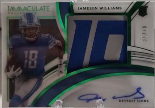 Jameson Williams [Patch Autograph Emerald] #107