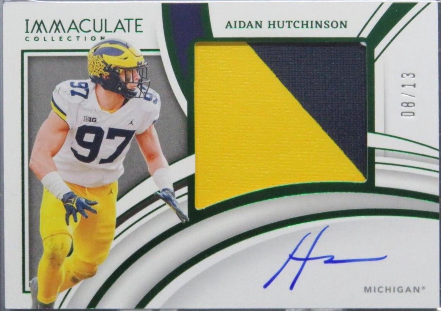 Aidan Hutchinson [Patch Autograph Emerald] #81