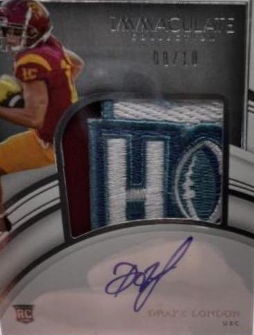 Drake London [Patch Autograph Bowl Logo 1] #68