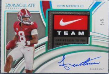 John Metchie III [Patch Autograph Laundry Tag Brand Logo] #74