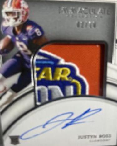 Justyn Ross [Patch Autograph Bowl Logo 2] #75