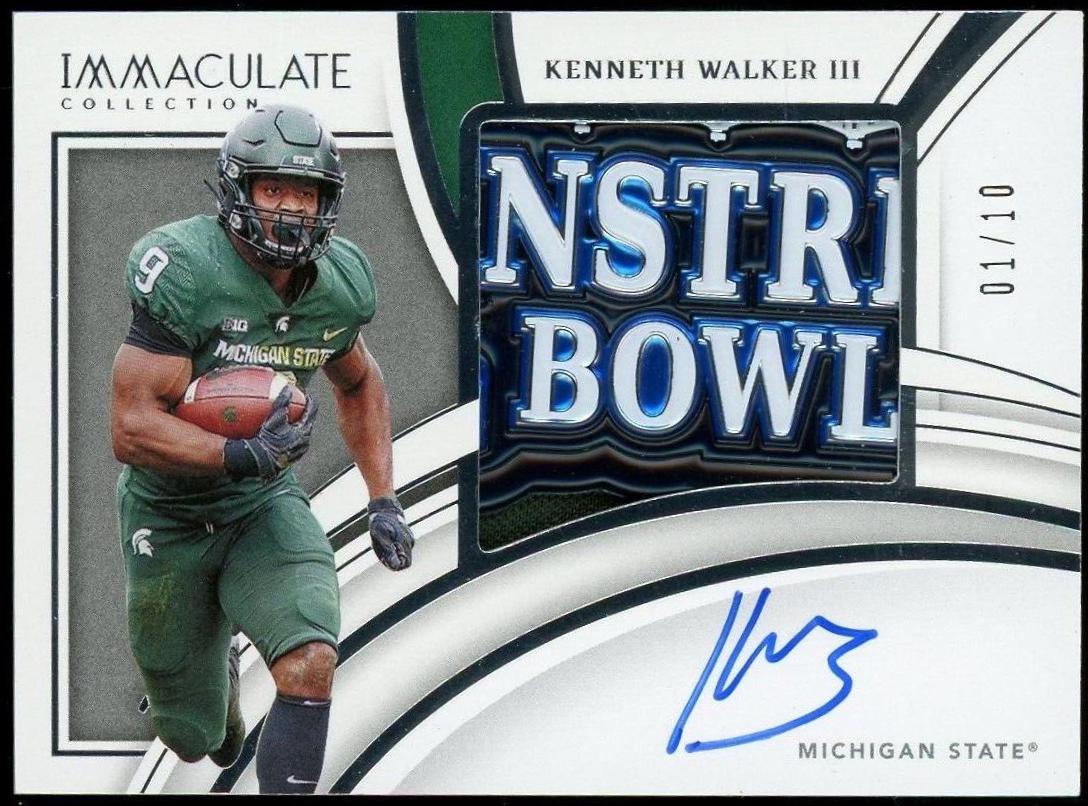 Kenneth Walker III [Patch Autograph Bowl Logo 1] #65
