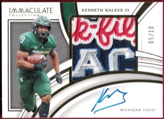 Kenneth Walker III [Patch Autograph Bowl Logo 2] #65
