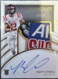 Matt Corral [Patch Autograph Bowl Logo 1] #53