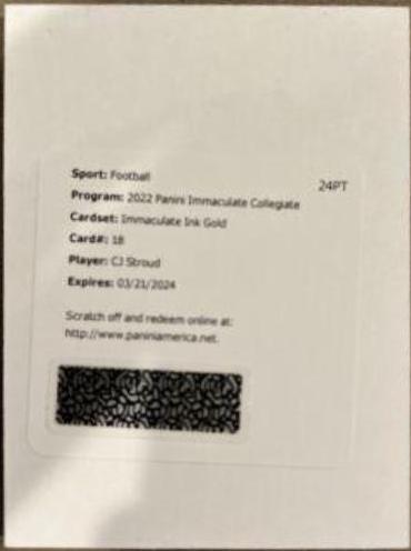CJ Stroud [Gold] #IN-CJS