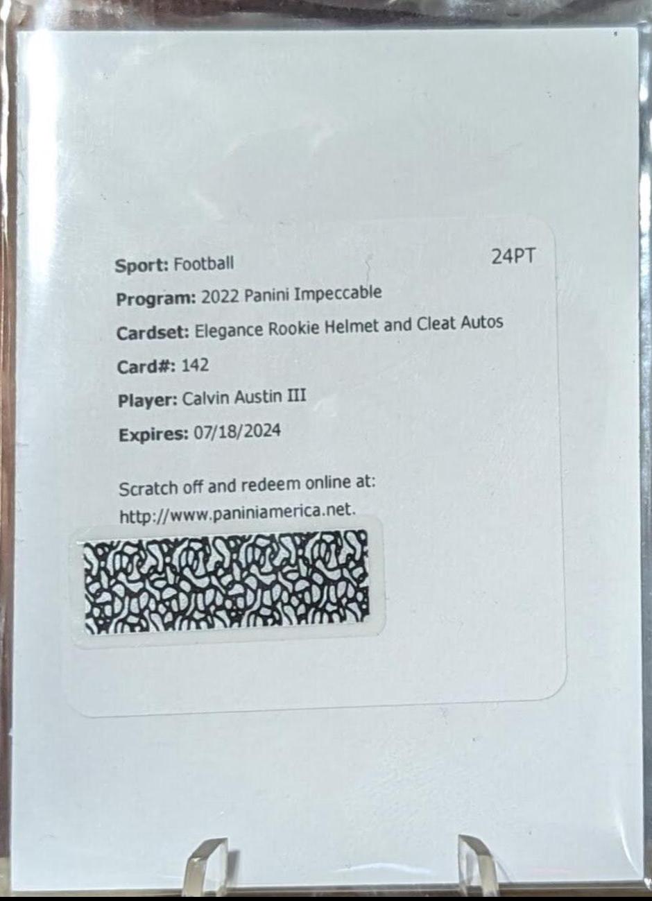Calvin Austin III [Helmet Cleat Autograph] #142