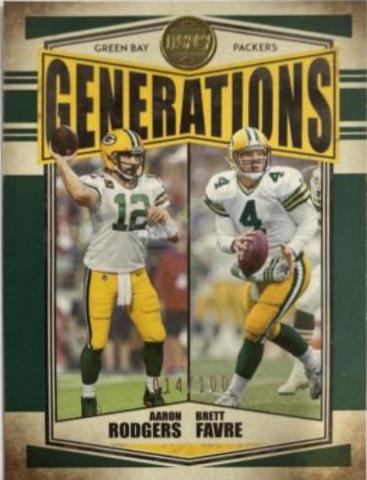 Aaron Rodgers, Brett Favre [Green] #G-3