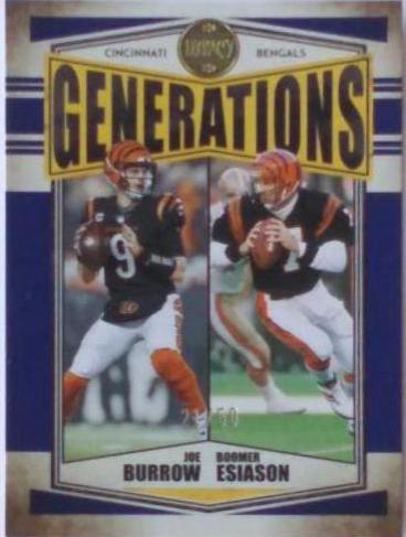 Boomer Esiason, Joe Burrow [Blue] #G-1